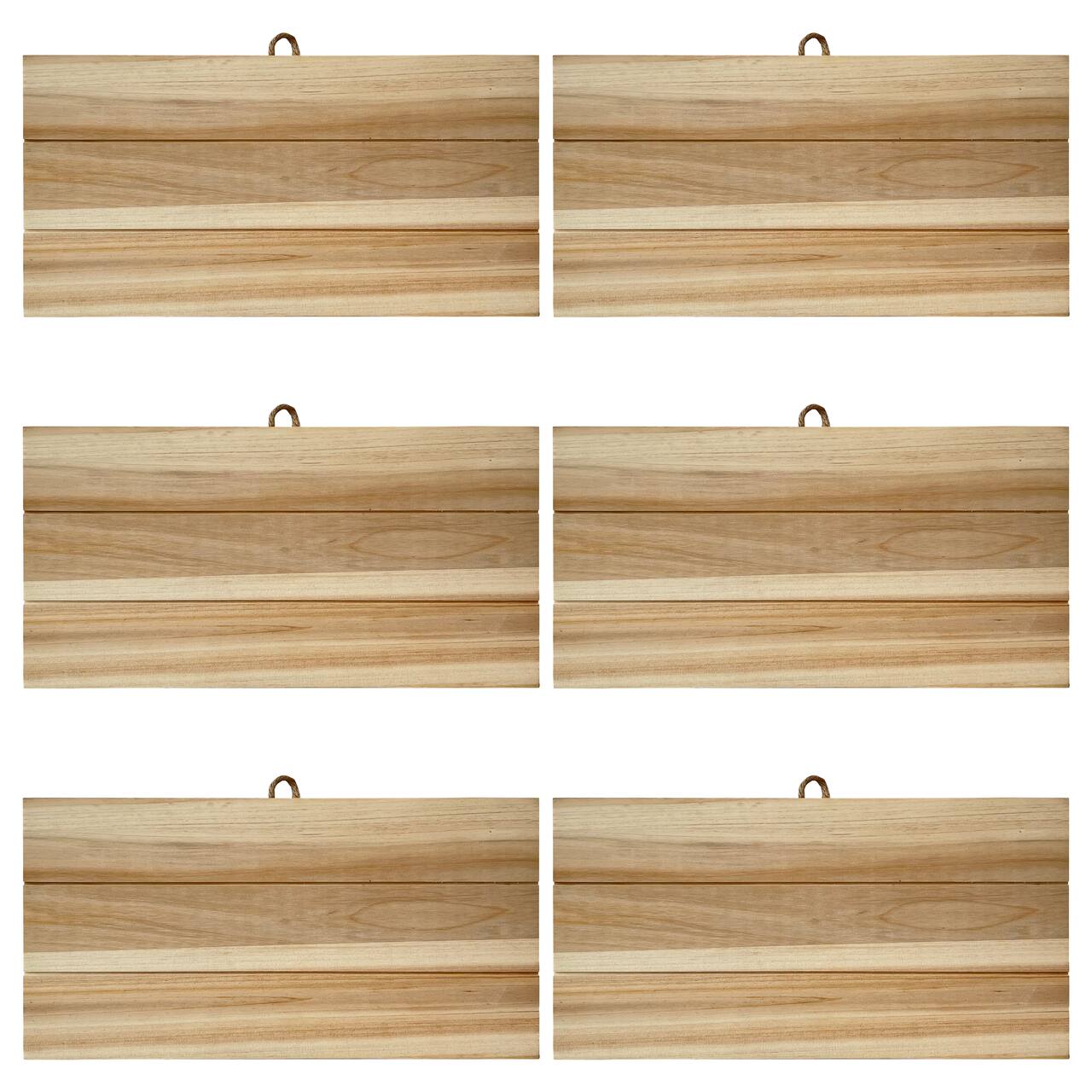 6 Pack: 16" Unfinished Wood Plaque by Make Market®